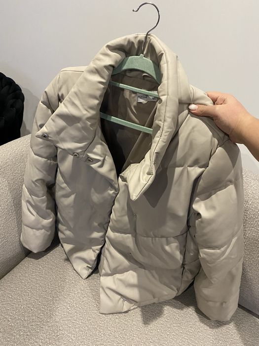 Kurtka reserved pikowana puchowa beżowa beż