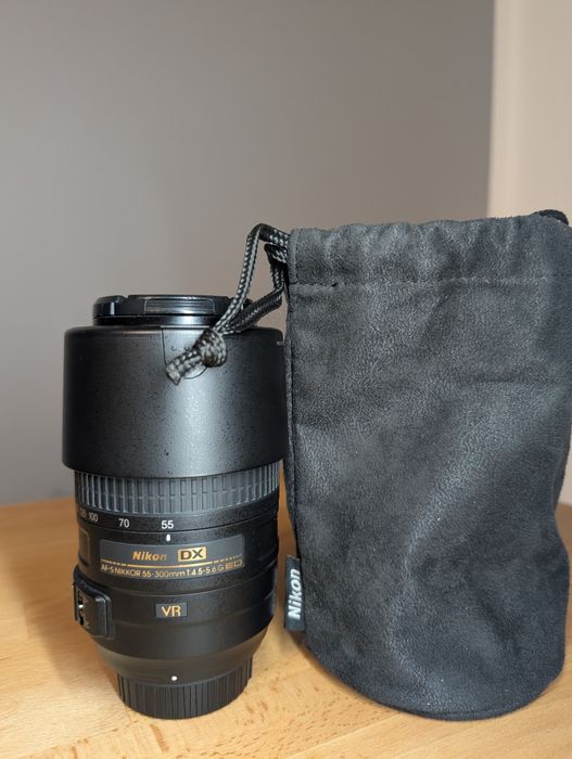 Obiektyw Nikon NIKKOR 55-300 f/4.5-5.6G ED VR - Stan idealny! Nikon F