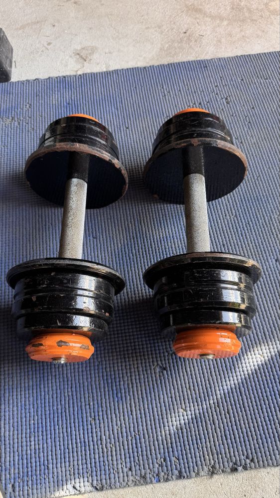 Hantle żeliwne regulowane 2x10kg zestaw 20kg