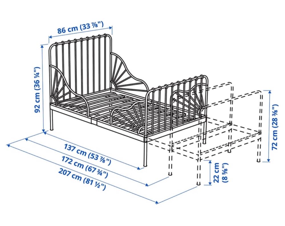 Łóżko dziecięce IKEA rosnące razem z dzieckiem