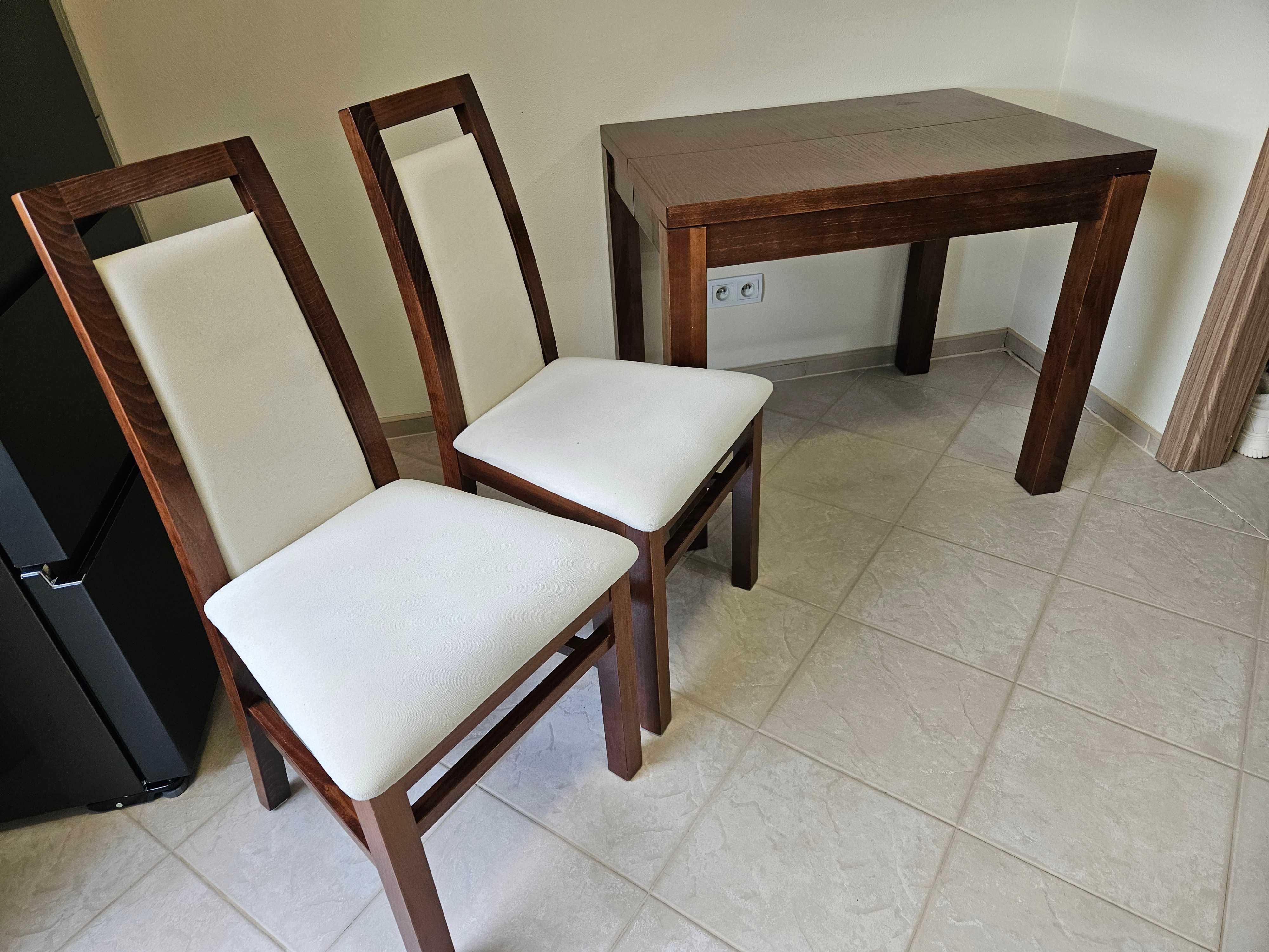 Stół drewniany MODERN + 2 krzesła