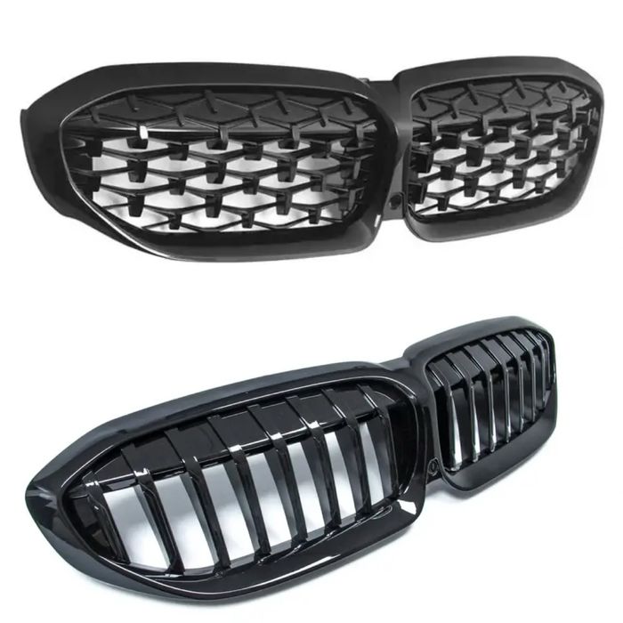 Ноздрі решітки радіатора BMW 3 G20 G21 G28 Diamond Black чорні