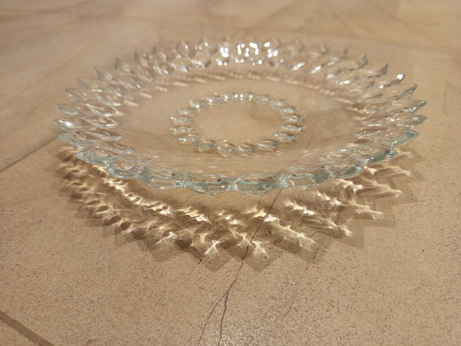 Блюдо скляне  для фруктів, бутербродів, як прикраса