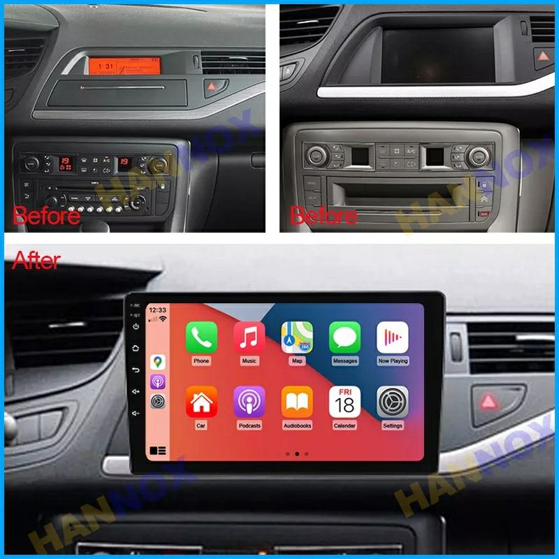 Citroen C5 X7 radio nawigacja ramka Android auto Carplay wifi usb SIM