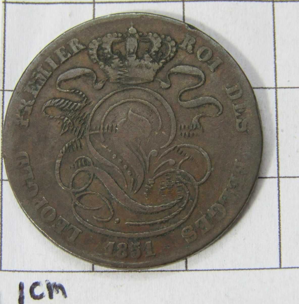 1847 Belgium Copper 5 Cent