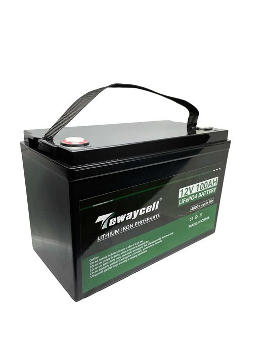 Топова Батарея Tewaycell 12.8v 100Ah LiFePO4 LFP 1280wh до 8000 циклів