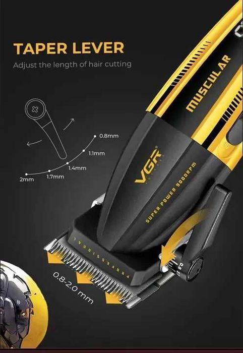 Новинка! Машинка для стрижки профессиональная беспроводная VGR V285