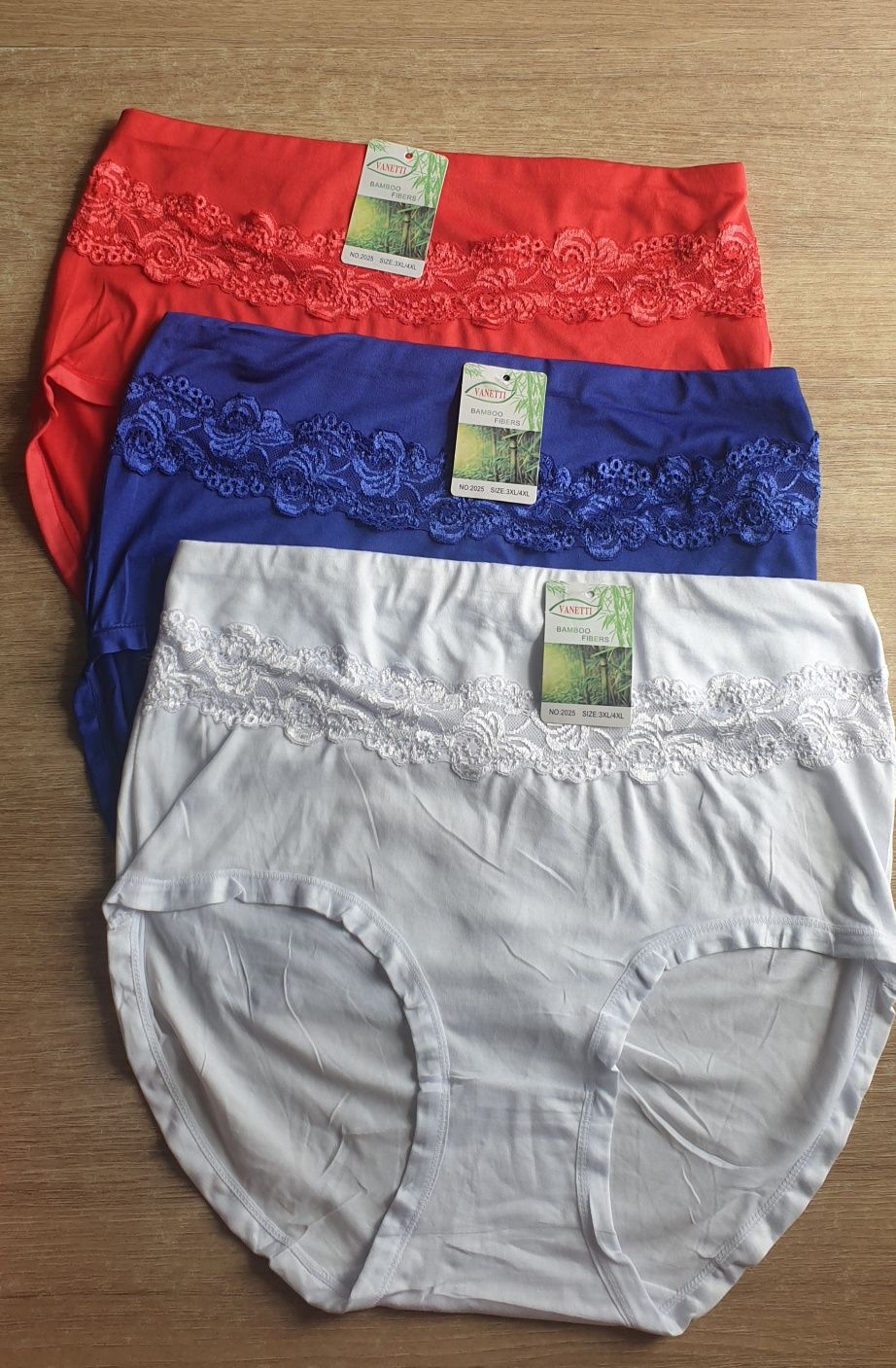 3×Damskie majtki figi z wysokim stanem 3 /4 XL