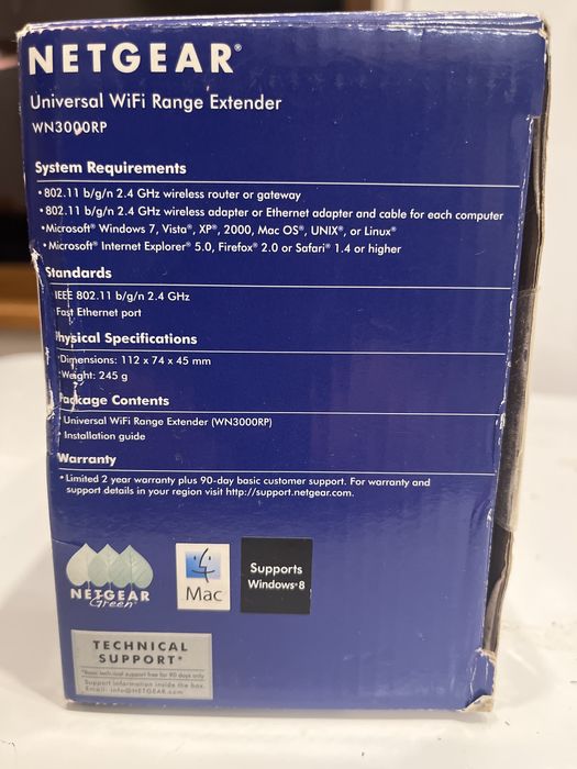 Netgear WiFi Range Extender wzmacniać sygnału WPA/WPA2/WEP