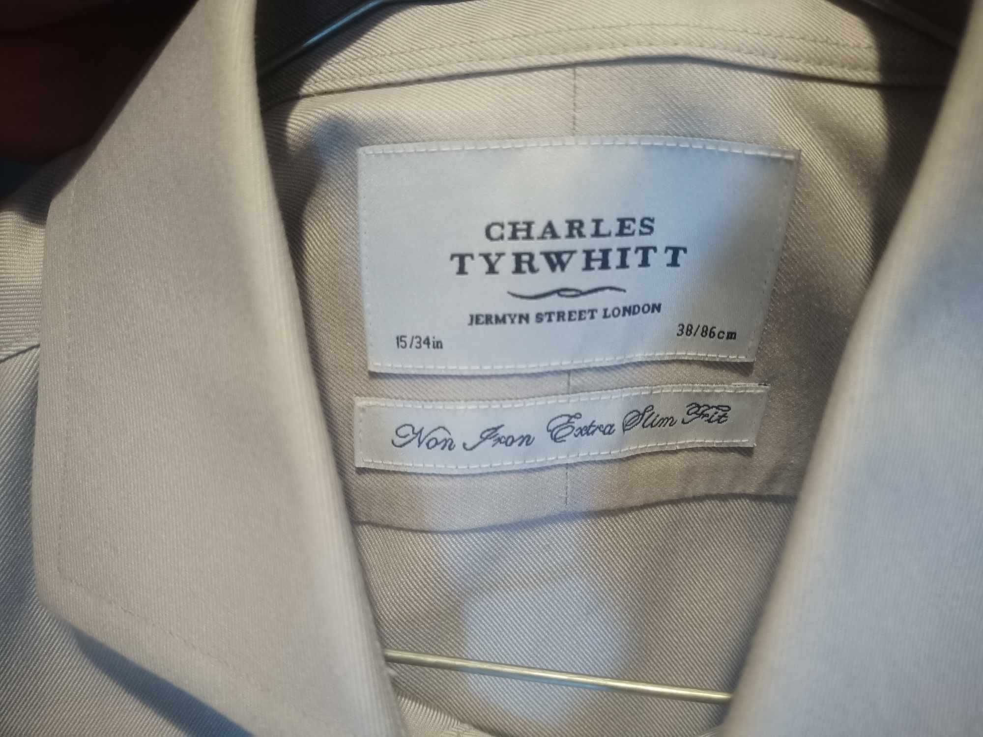 Koszula Charles Tyrwhitt oryginalna z Londynu, slimfit, 38 / 86 cm