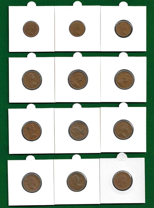 Coleção de (61) moedas - REINO UNIDO