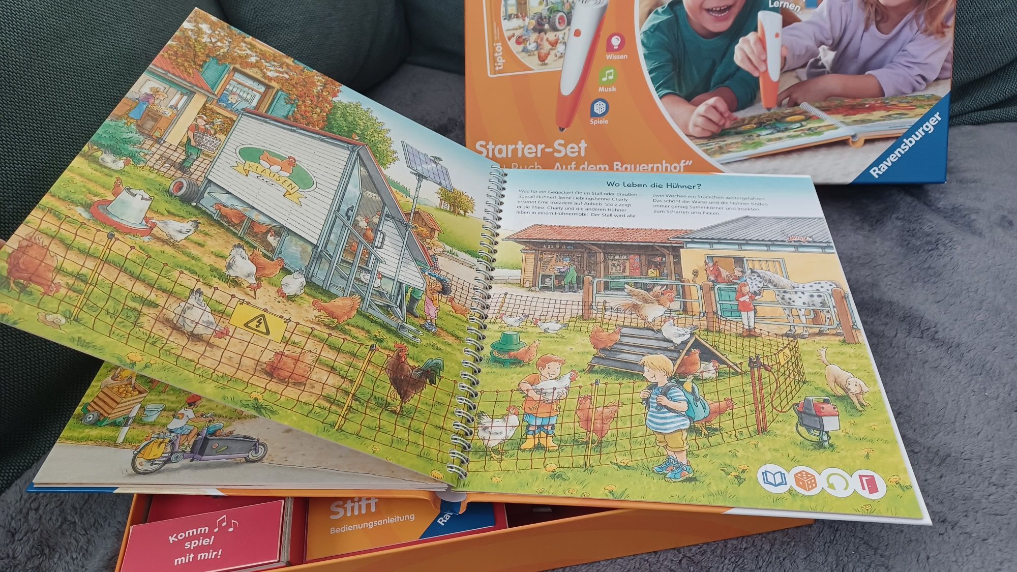 Ravensburger Zestaw startowy tiptoi pióro i książka o gospodarstwie DE