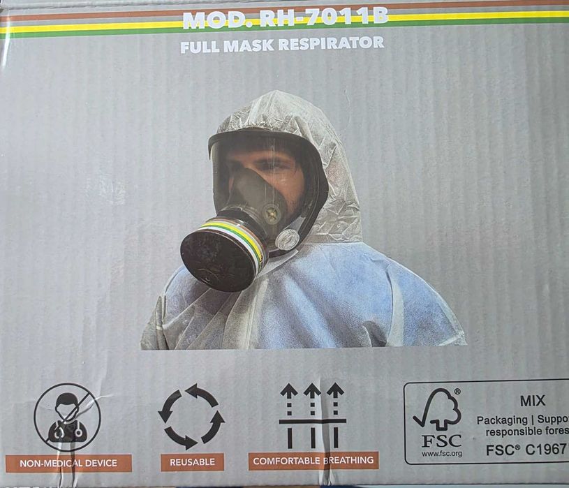 Máscara nova de proteção para guerra quimica