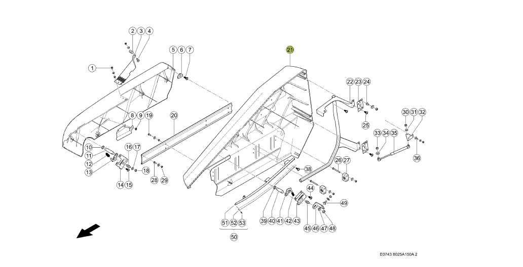 Pokrywa boczna prawa Claas V1380-V1080, 00 0525  160 2