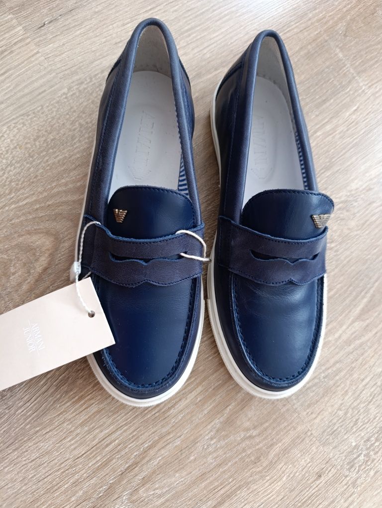 Mokasyny Armani Junior 36 skórzane