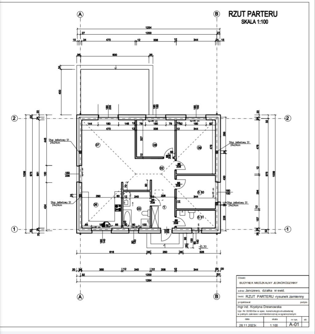 Nowy wolnostojący dom z pompą ciepła Janczewo 106m2 Deweloperski