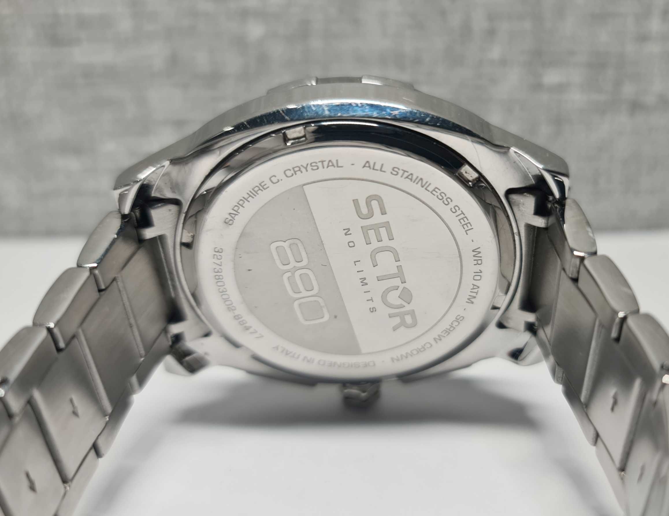 Чоловічий годинник часы Sector 890 Chronograph 44mm Sapphire