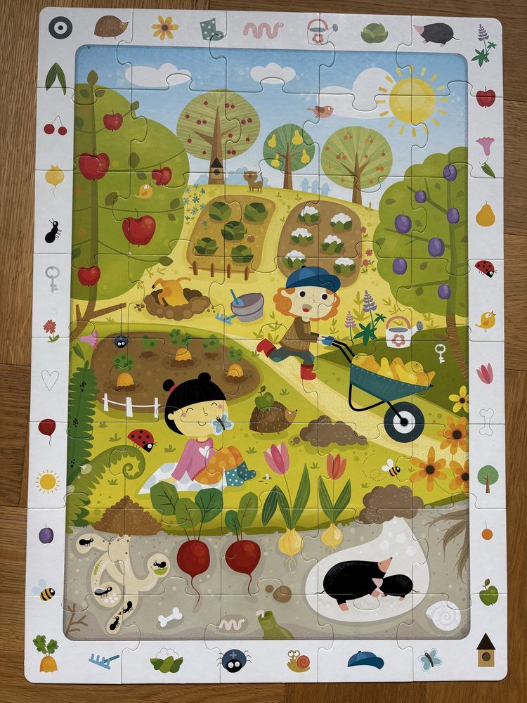 Duze Puzzle obserwacyjne CzuCzu Ogród 40 elementow