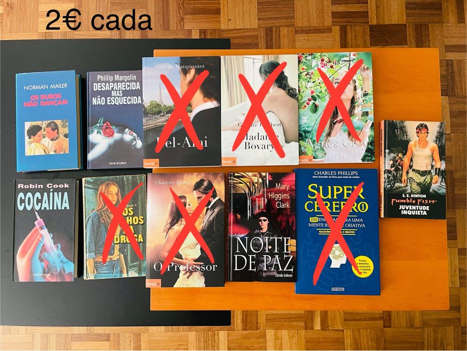 Livros praticamente novos a 2€
