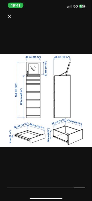 Zestaw ikea biała komoda malm 4 szuflady …::: Dostawa :::…