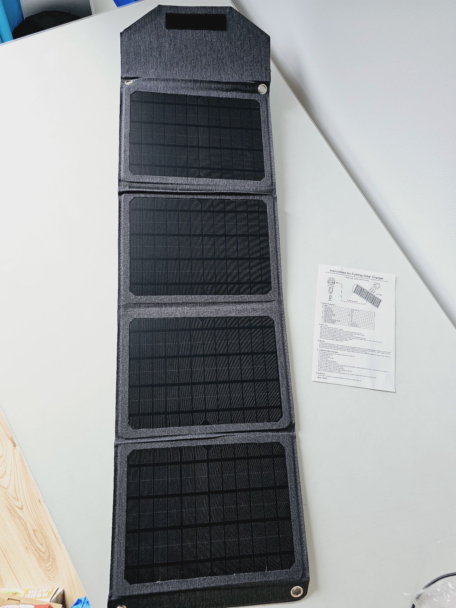 Przenośny składany panel słoneczny 28W 2xUSB torba