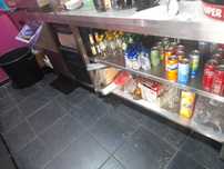 Estante de exposição de bebidas
