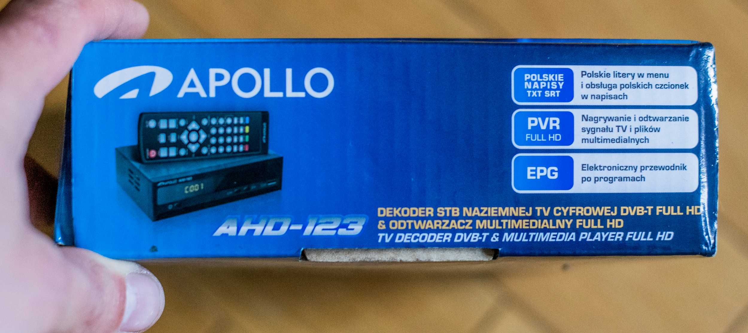 Apollo AHD-123 Dekoder DVB-T i odtwarzacz FHD Tuner