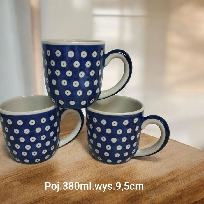 Kubeczki Gat 2.poj 380 ml.Ceramika Bolesławiec