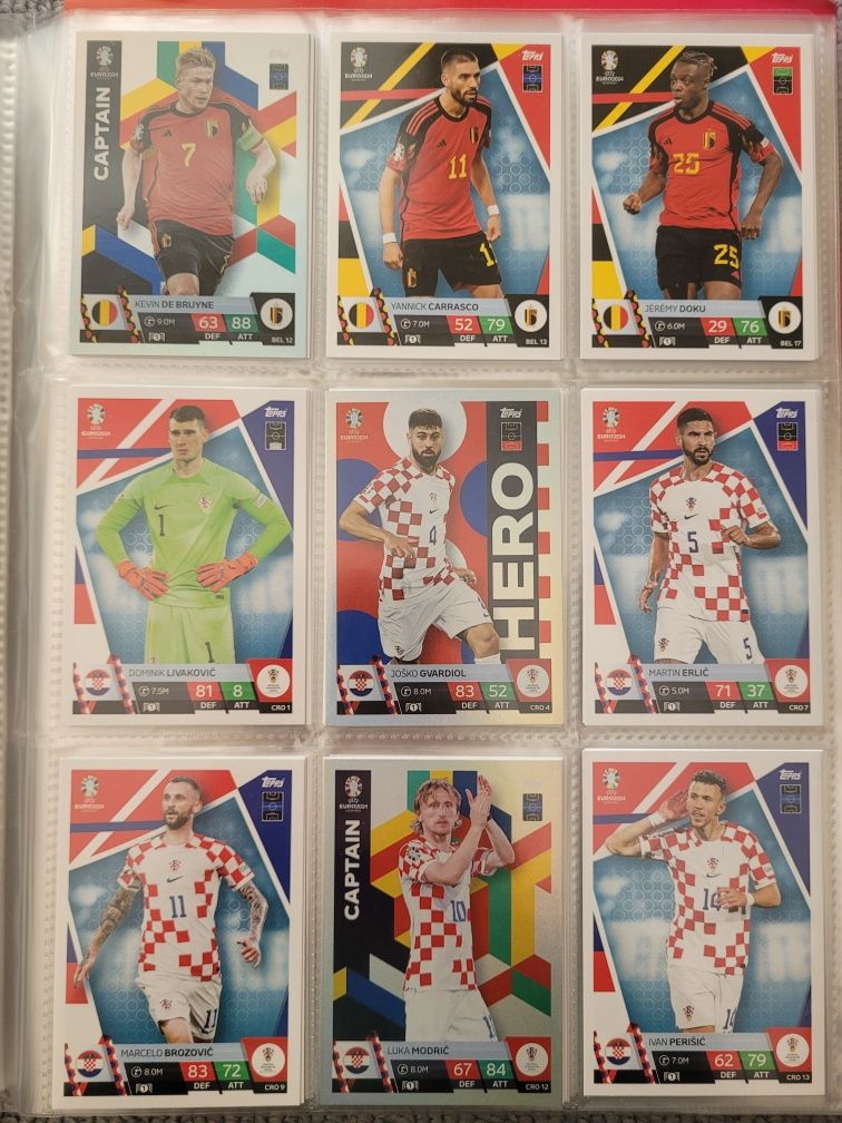 Lote de Cartas Match Attax Euro 2024