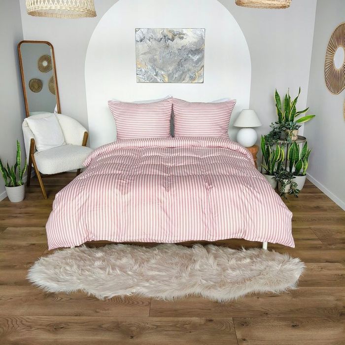 Pościel 220x200 Mikrofibra poszewki 70x80 Komplet Eusebia Home W Pasy