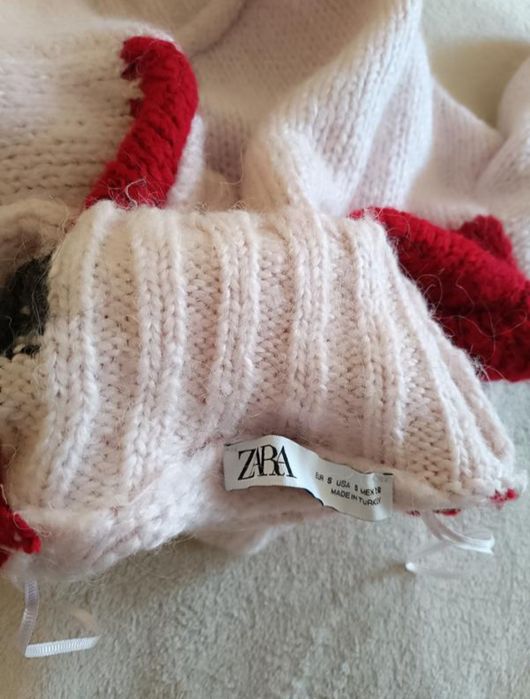 ZARA p.S/M теплий светр крупної в'язки із суміші вовни