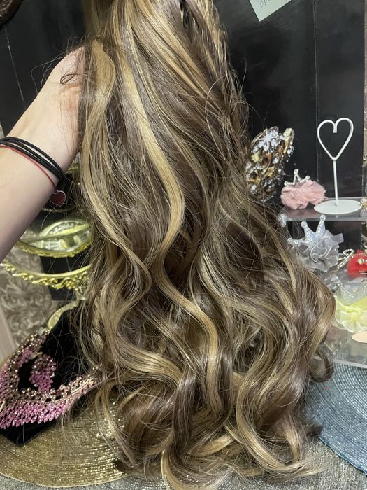 Шиньон хвіст накладний , хвіст на крабе 60 см, волосы термостойкие