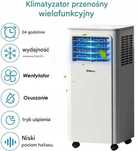 Klimatyzator przenośny Shinco 7000 BTU 3w1 chłodzenie osuszacz
