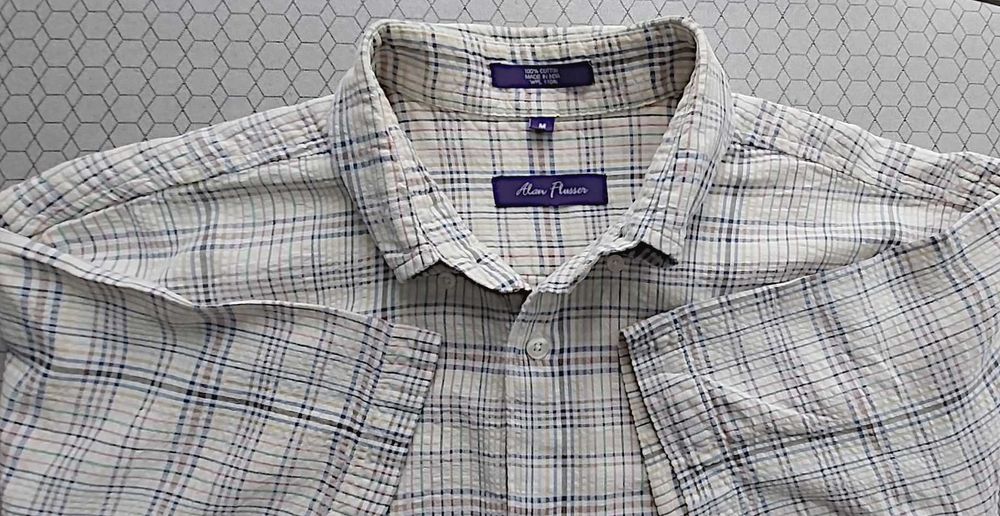 alan flusser men's summer shirt size m