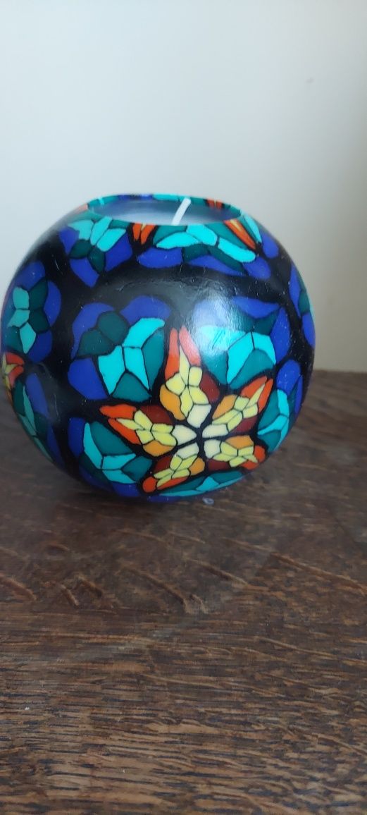 Lampion -Świeca - Świeczka - witrażowa