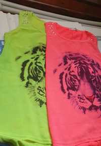 Дві футболки яскравих кольорів