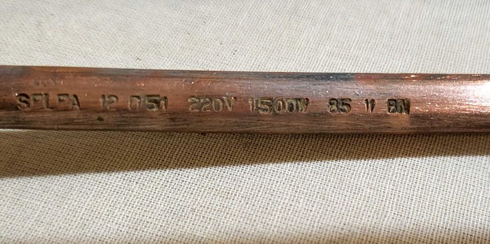 Ggrzałka 1500W łamana do term, bojlerów, itp