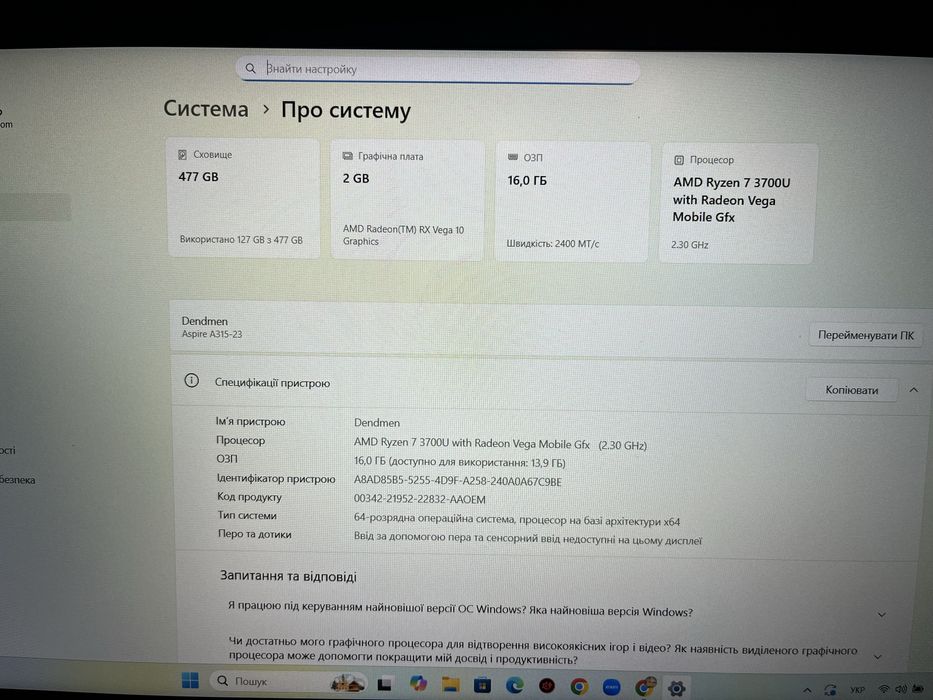 Acer Acpire 3 A315-23