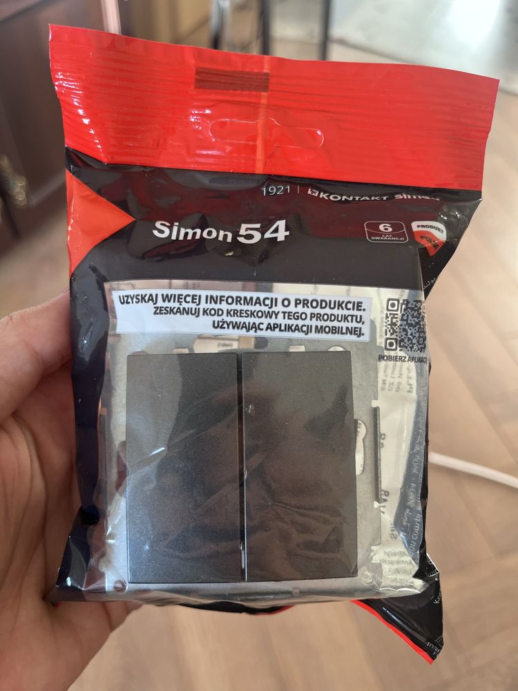 Łącznik podwójny, świecznikowy 10AX Antracyt - DW5.01/48 Simon 54