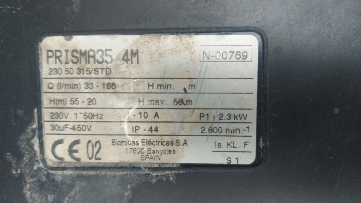 Pompa/hydrofor 2.3kV