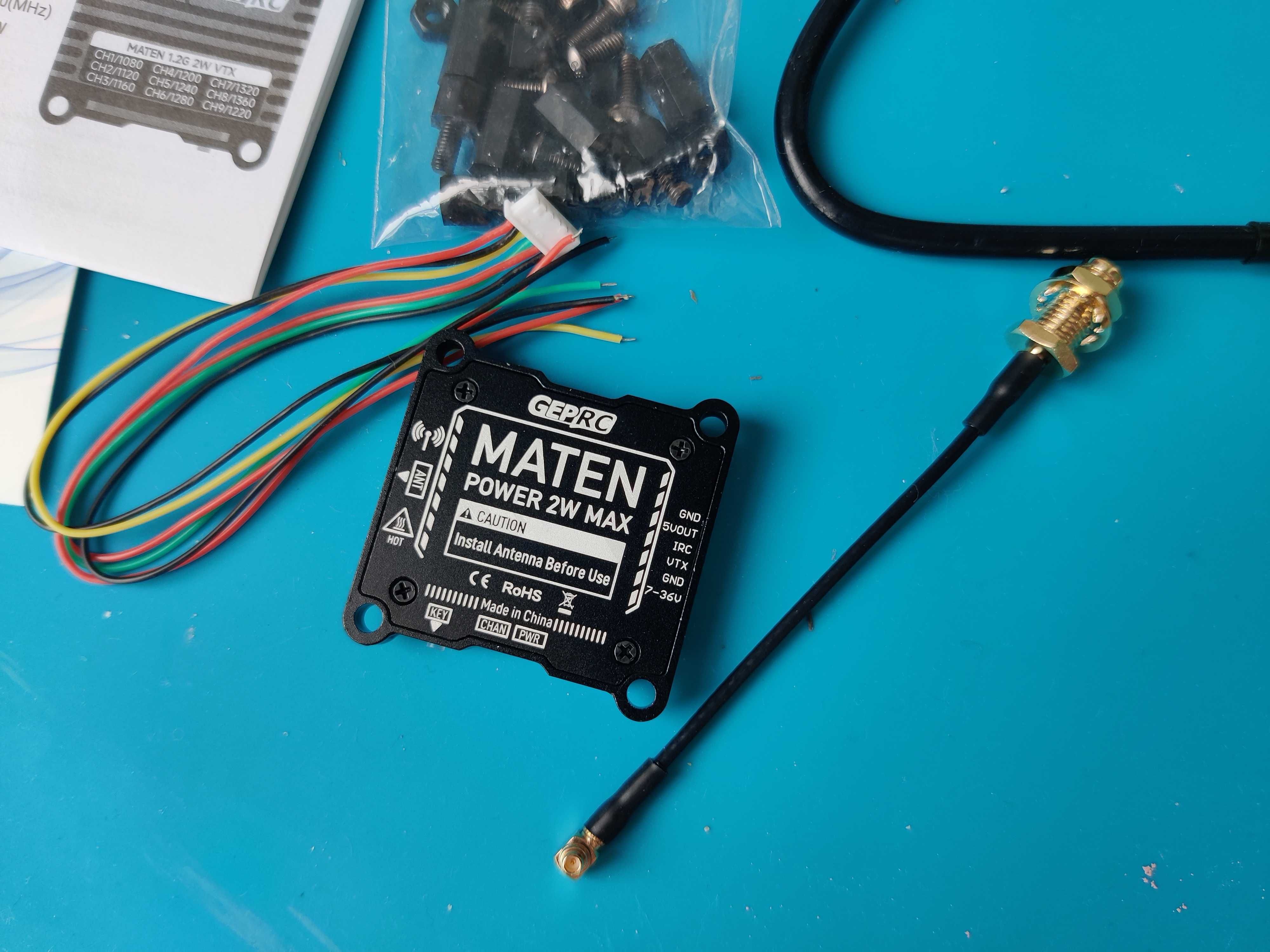 VTX GEPRC MATEN 1.2G 2W відео передавач 2000 mWt FPV 9CH