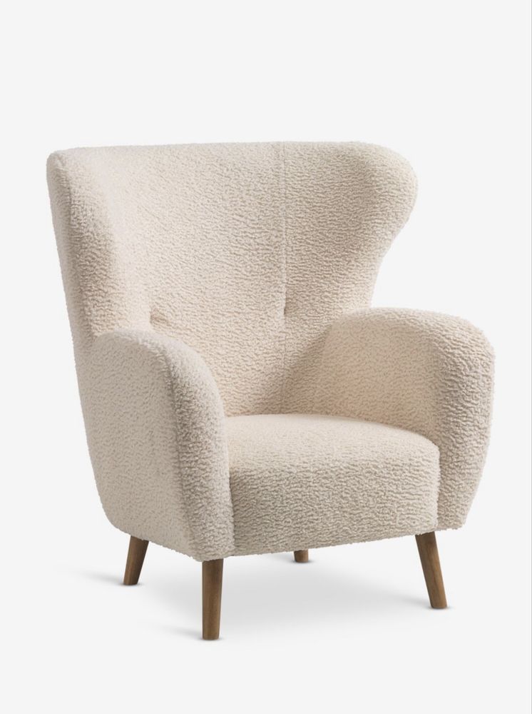 Fotel teddy boucle bukla jysk