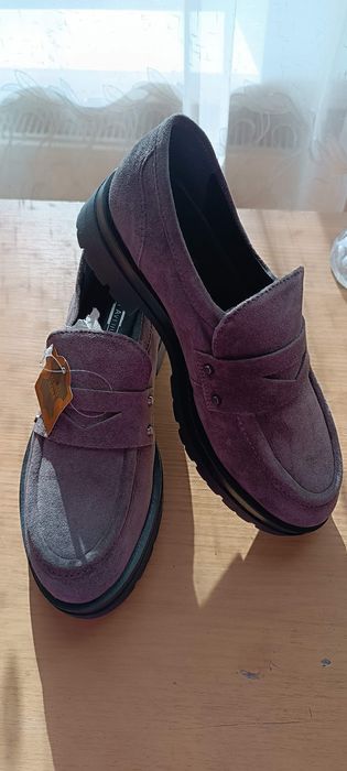 Лофери туфлі замшеві