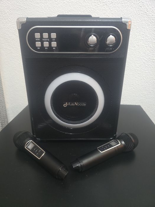 Karaoke com 2 microfones - novo