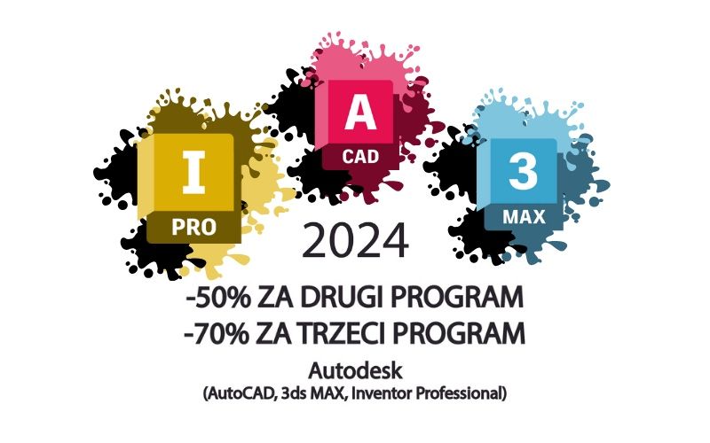 Autodesk (AutoCad,Inventor Professional,3ds MAX) 2024+promocja,dodatki