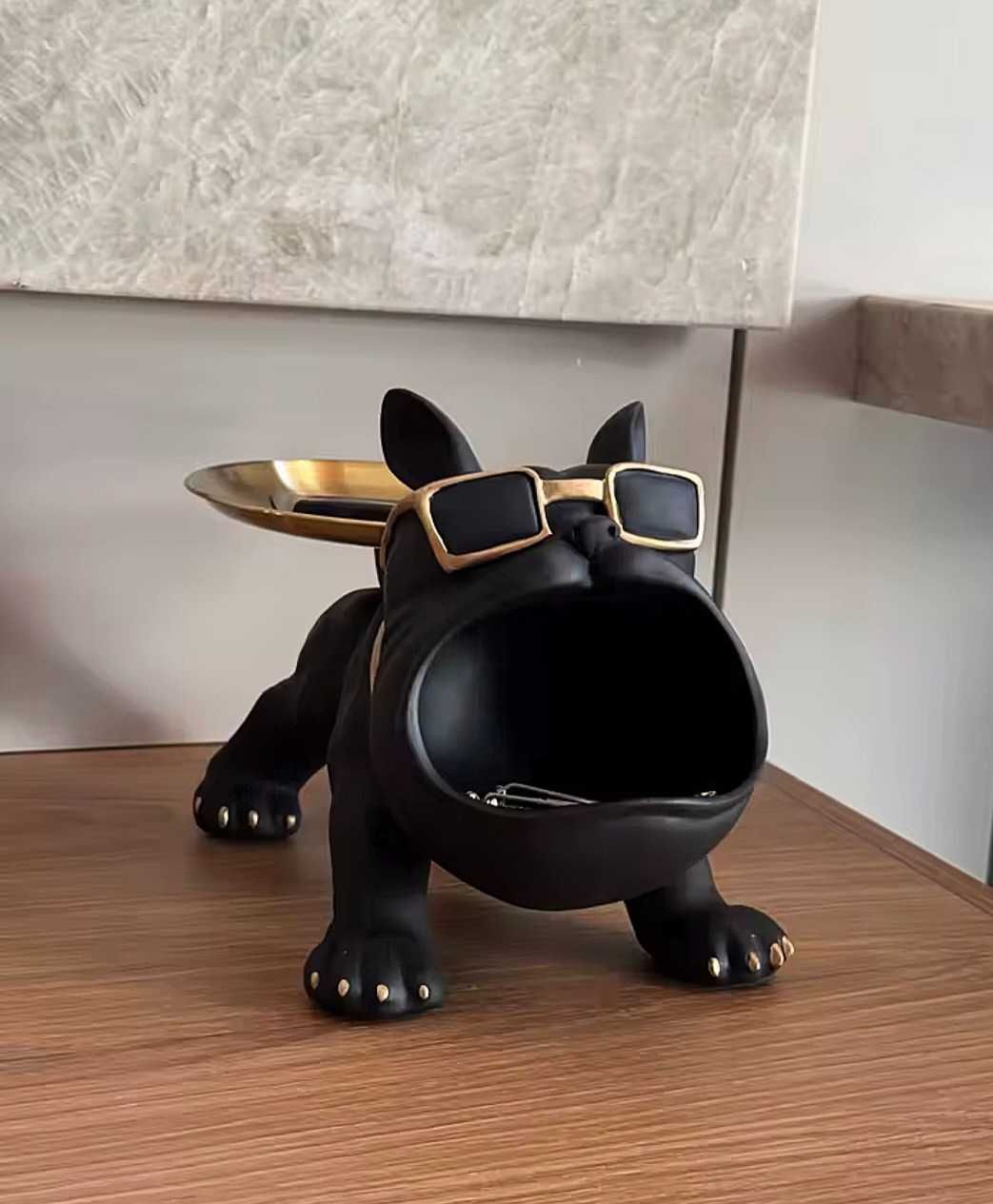 Figurka taca pies buldog francuski dekoracja prezent