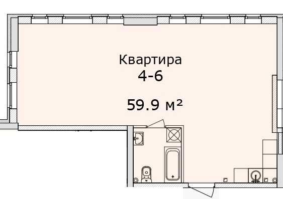 Квартира 59,9 кв.м в ЖК Industrial біля ТК "Наша Правда"