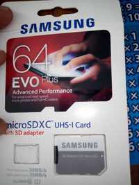 Карта памяти microSD Samsung EVO Plus 64 Gb оригинальная