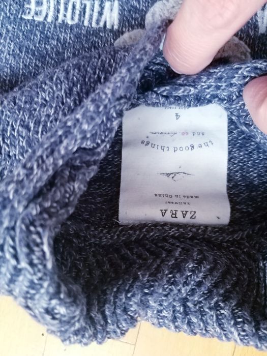 Sweterek sweter Zara melanż 98 104 zimowy