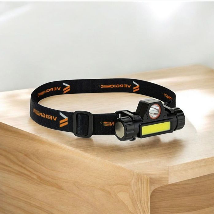 Nowa czarna latarka czołowa z magnesem